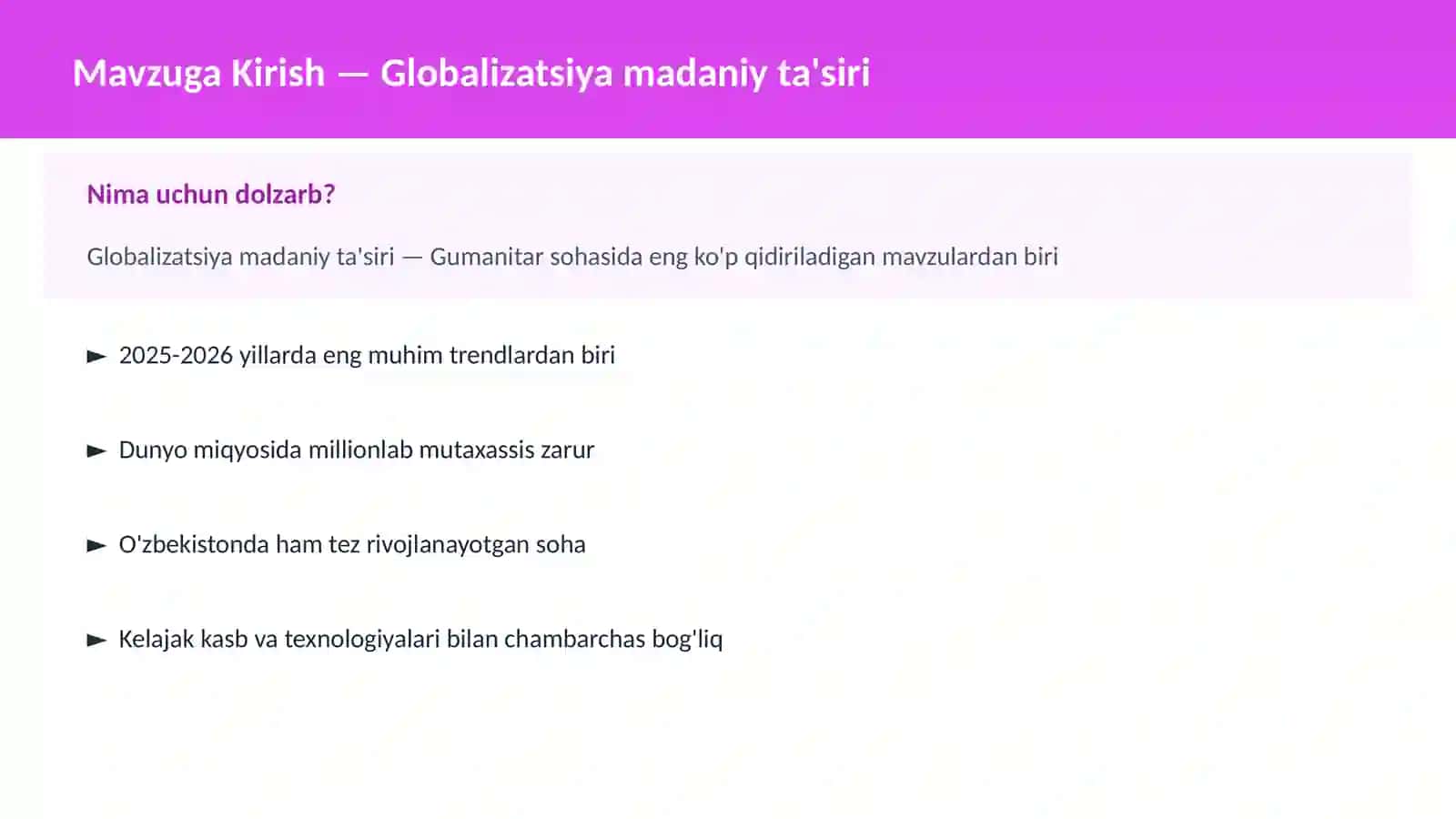 Globalizatsiya madaniy ta'siri 2