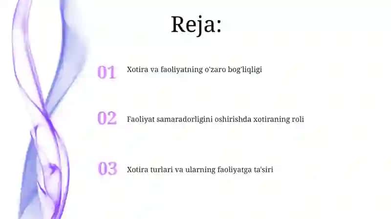 Xotira va faoliyat 2