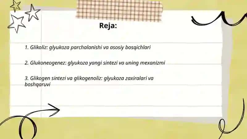 Glyukoza metabolizmi va uning ahamiyati 2