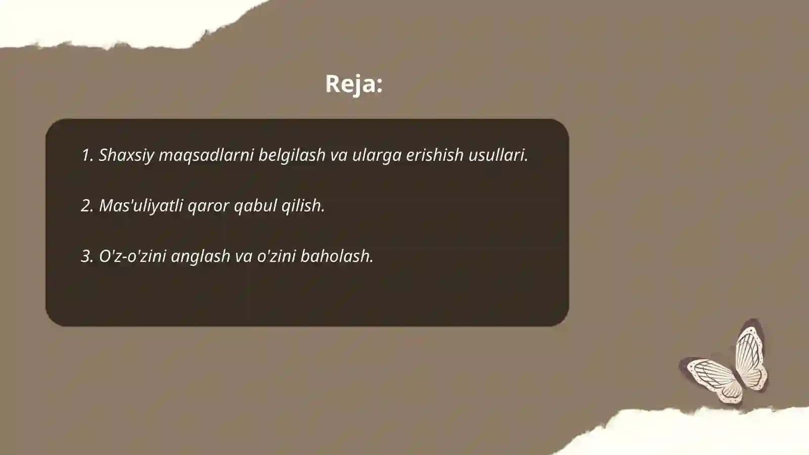 Shaxsiy maqsadlarni belgilash va ularga erishish usullari 2