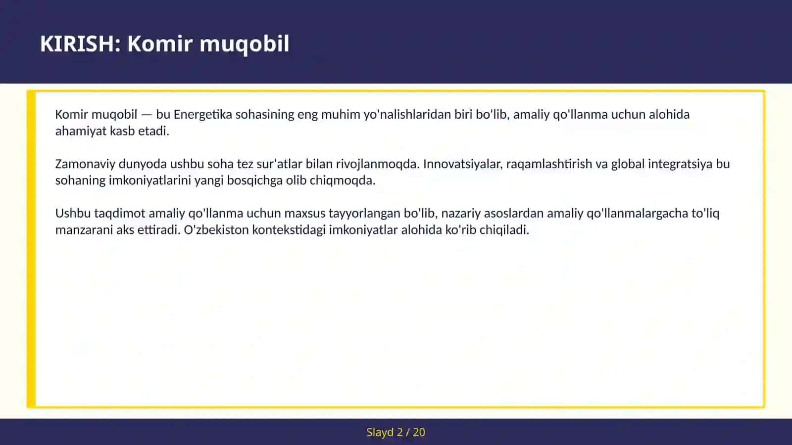 Komir muqobil 2
