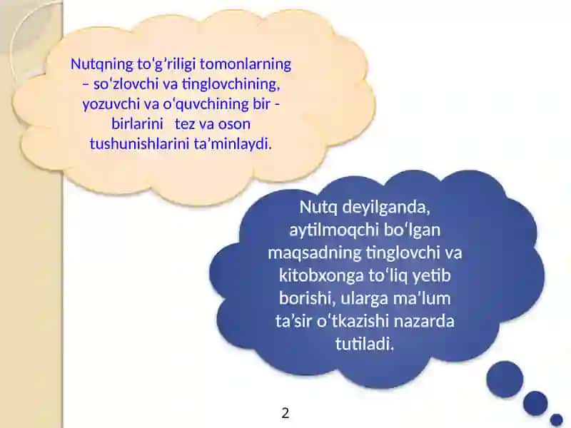 Nutqning asosiy xususiyatlari 2