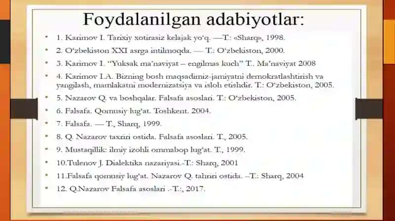 RIVOJLANISH FALSAFASI 2