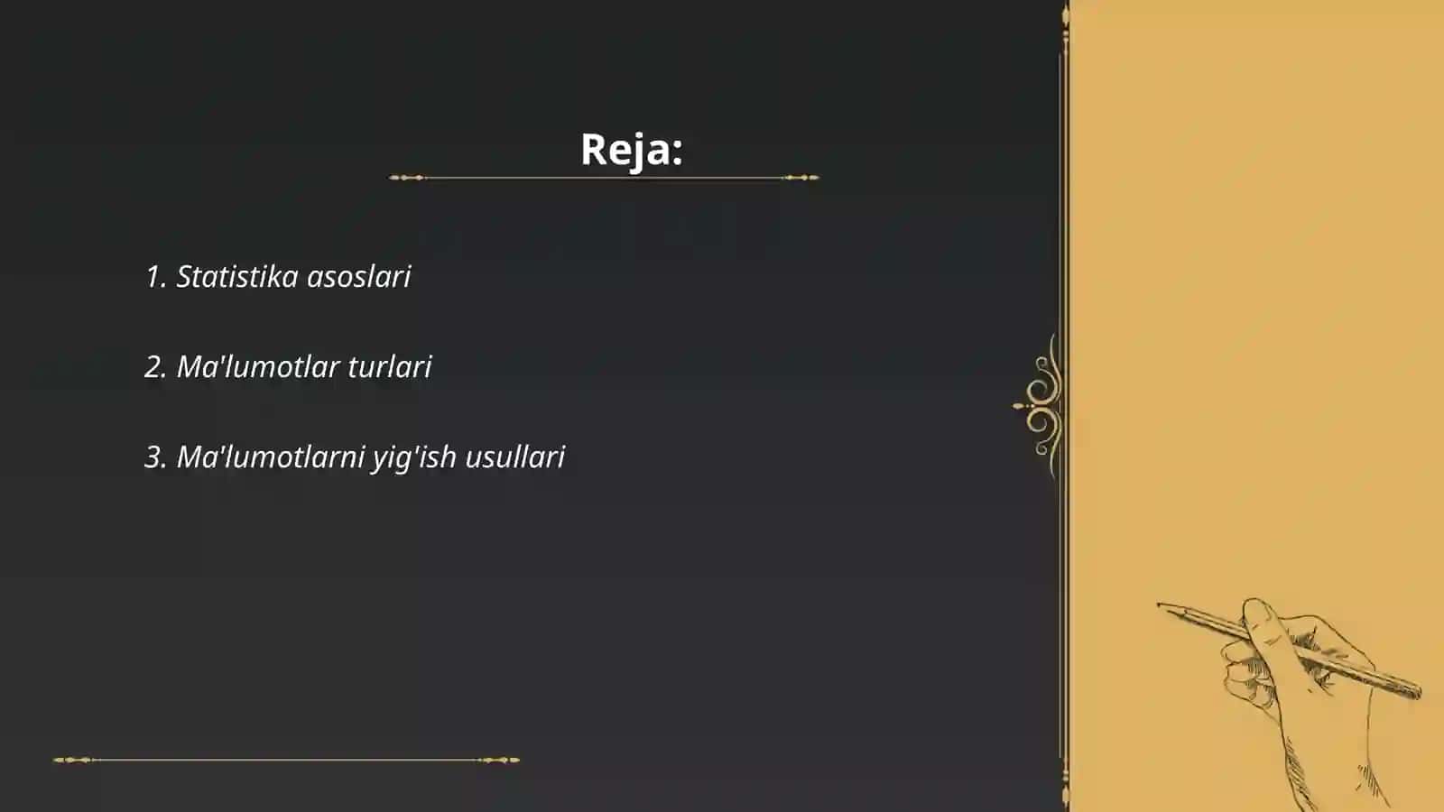 Statistika faniga kirish 2