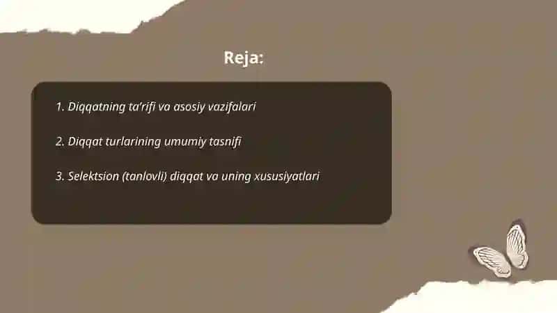 Diqqat turlari va uning xususiyatlari 2