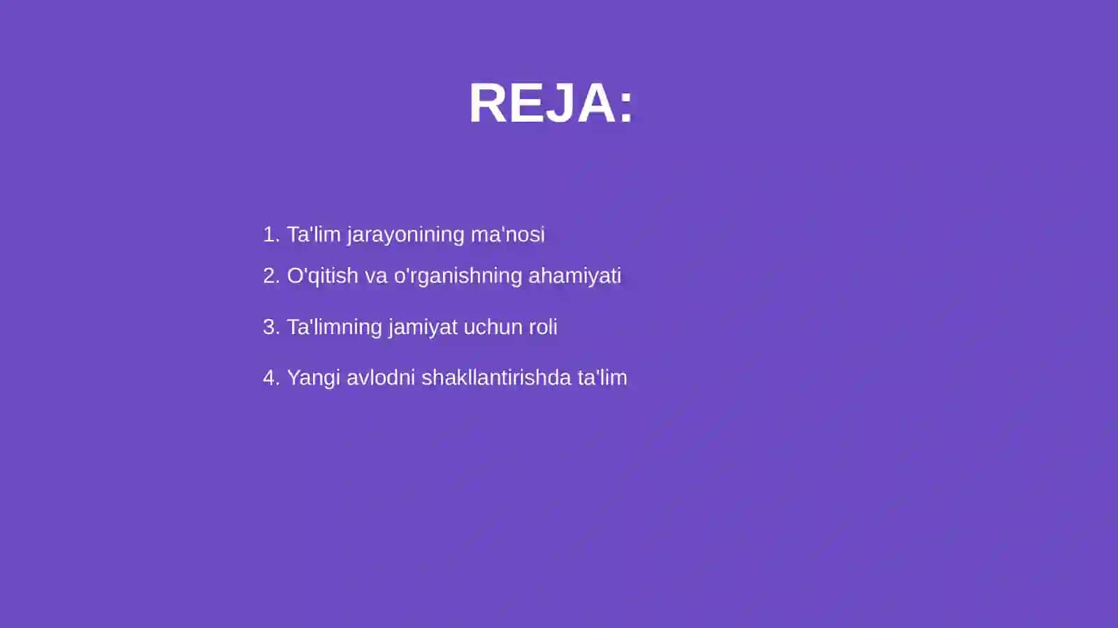 Ta'lim jarayonining ahamiyati 2