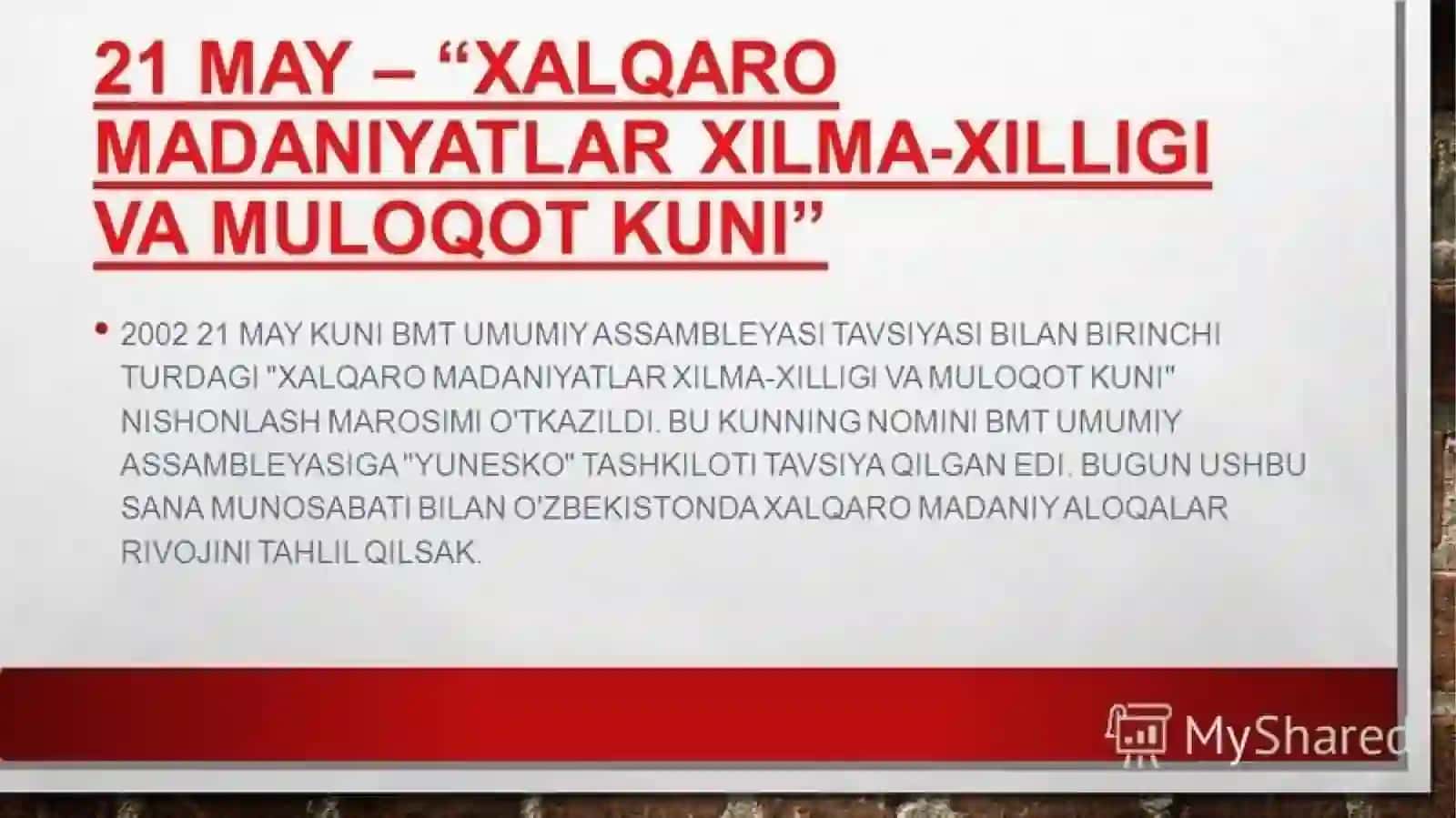Xalqaro turizmda madaniy xilma-xillikning tarqalishi 2