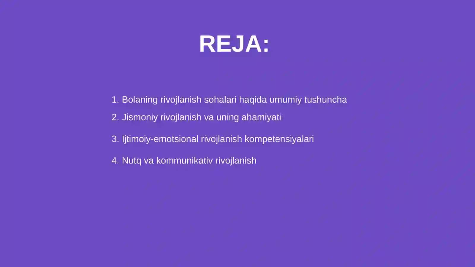 Bolaning rivojlanish sohalari kompetensiyalari 2