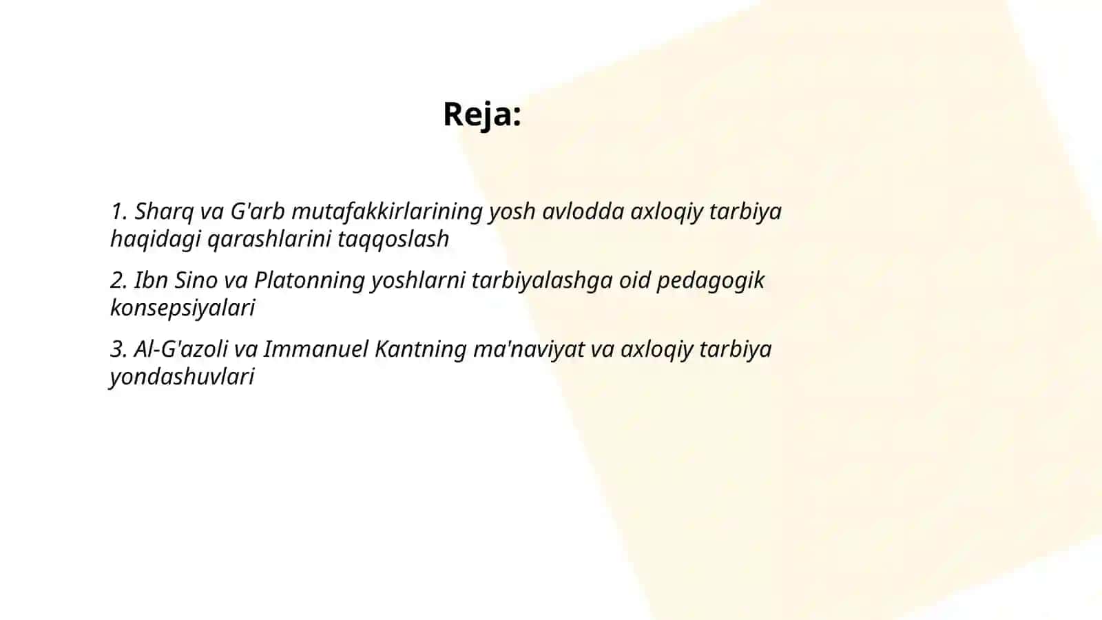 Sharq va garb muttafakirlarining yosh avlodni tarbiyalashga oid qarashlari 2