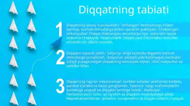 Diqqat Xususiyatlarini O‘Rganish 2