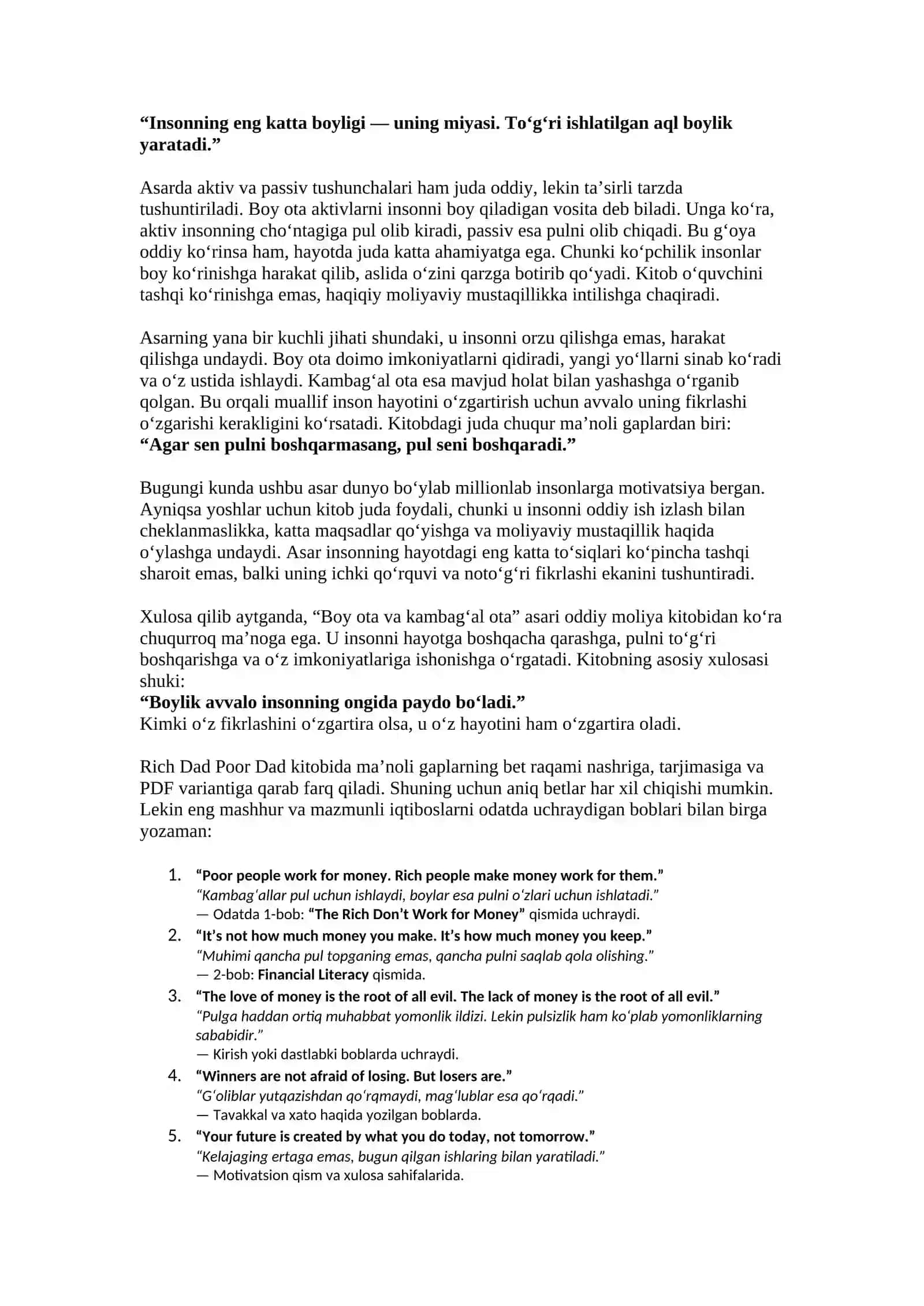 Boy ota va kambag'al ota 2
