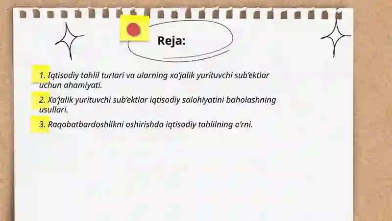 Iqtisodiy tahlil turlari 2