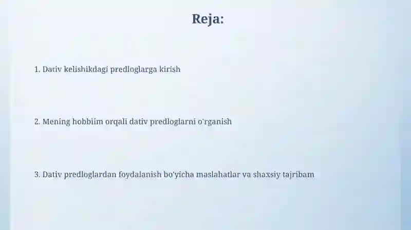 Dativ kelishikdagi predloglar 2