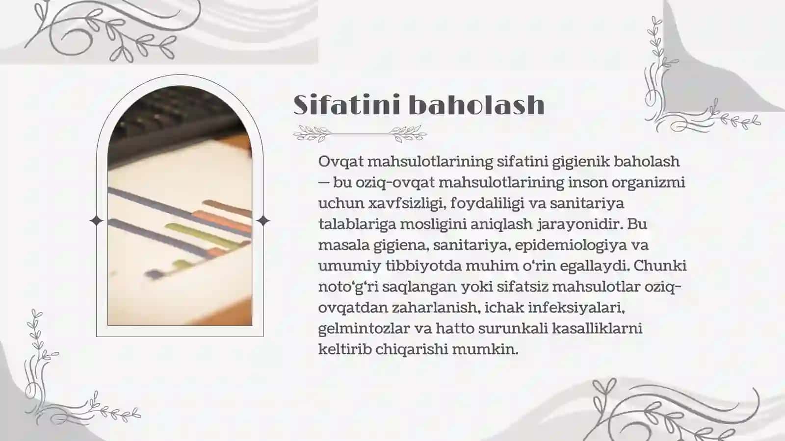 Ovqat mahsulotlarining sifatini gigienik baholash 2