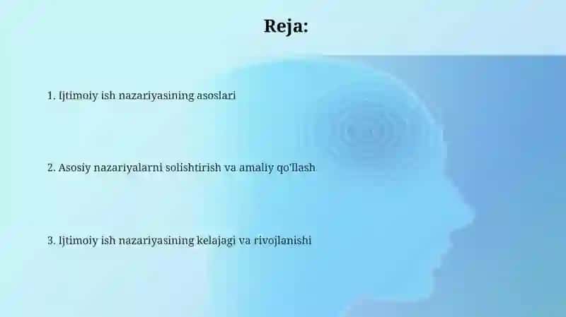 Ijtimoiy ish nazariyasi 2