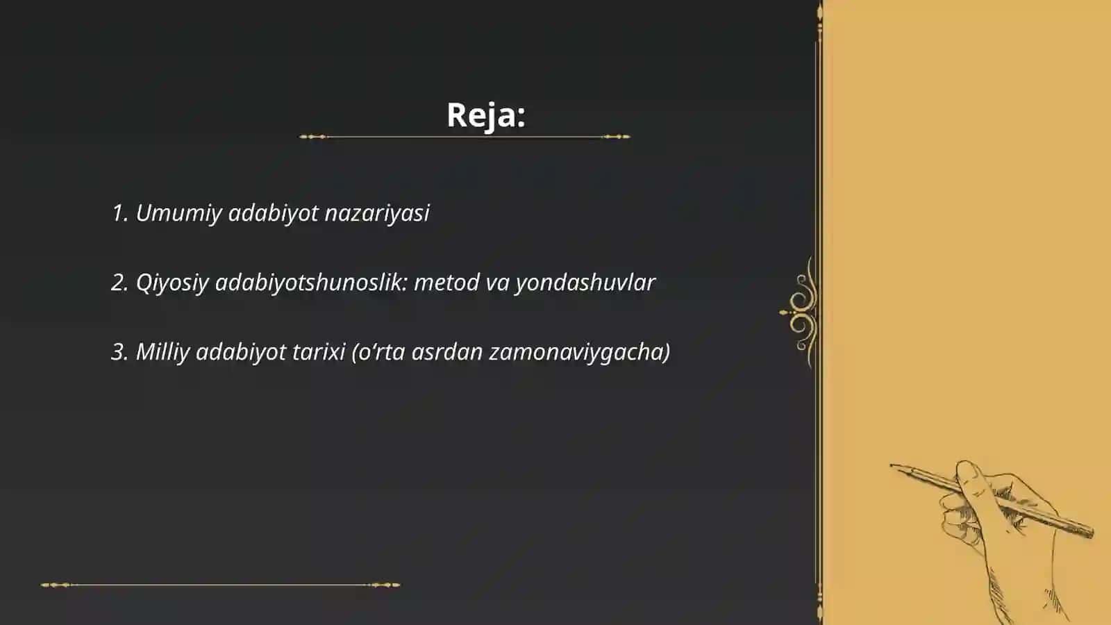 Umumiy, Qiyosiy, va Milliy adabiyot 2