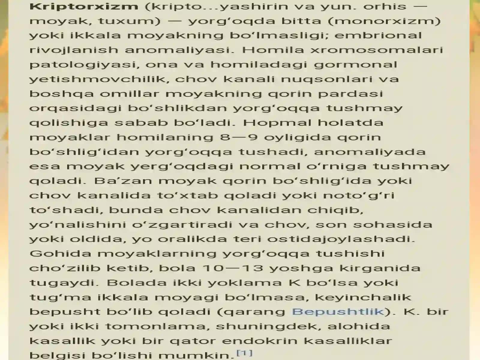 Uretra va moyaklar tug'ma nuqsonlari 2