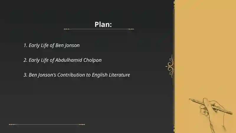 The life and work of Ben Jonson and Abdulhamid Cholpon 2