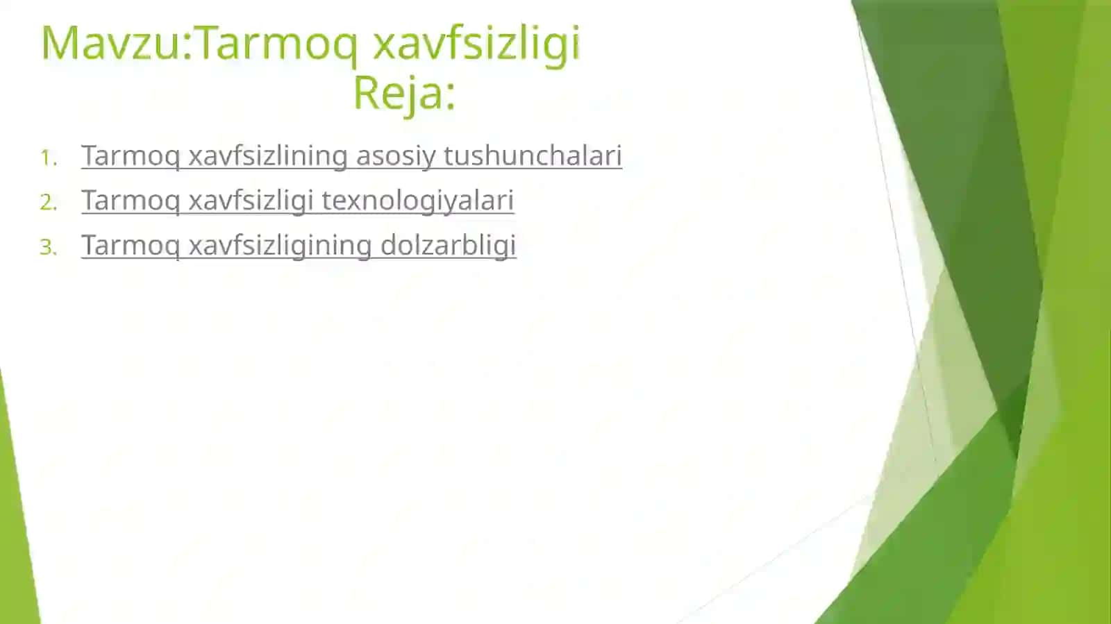 Tarmoq xavfsizligi 2