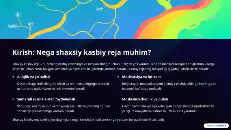Kasbga doir shaxsiy reja tuzish: Qiziqish va moyilliklarni aniqlash 2