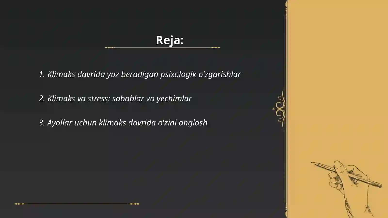 Klimiks davri psixologiyasi 2