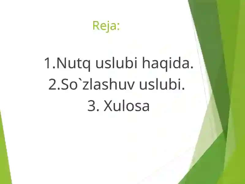 Nutqning uslublari 2