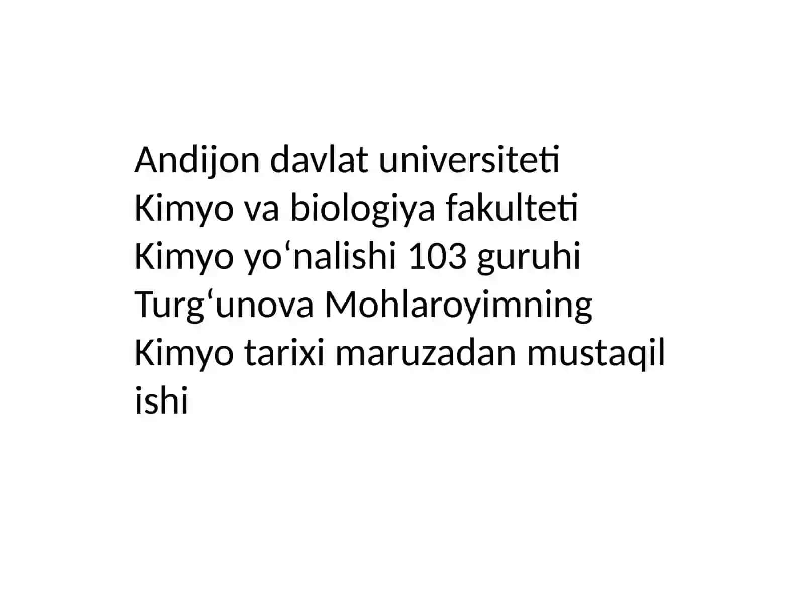 Kimyo fani zamonaviy bosqichi 2