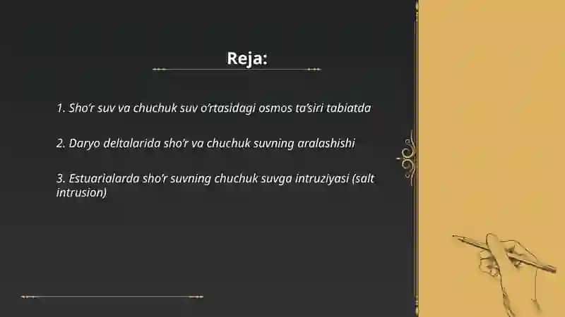 Sho'r suvga chuchuk suvga tasiri tabiy sharoitda 2
