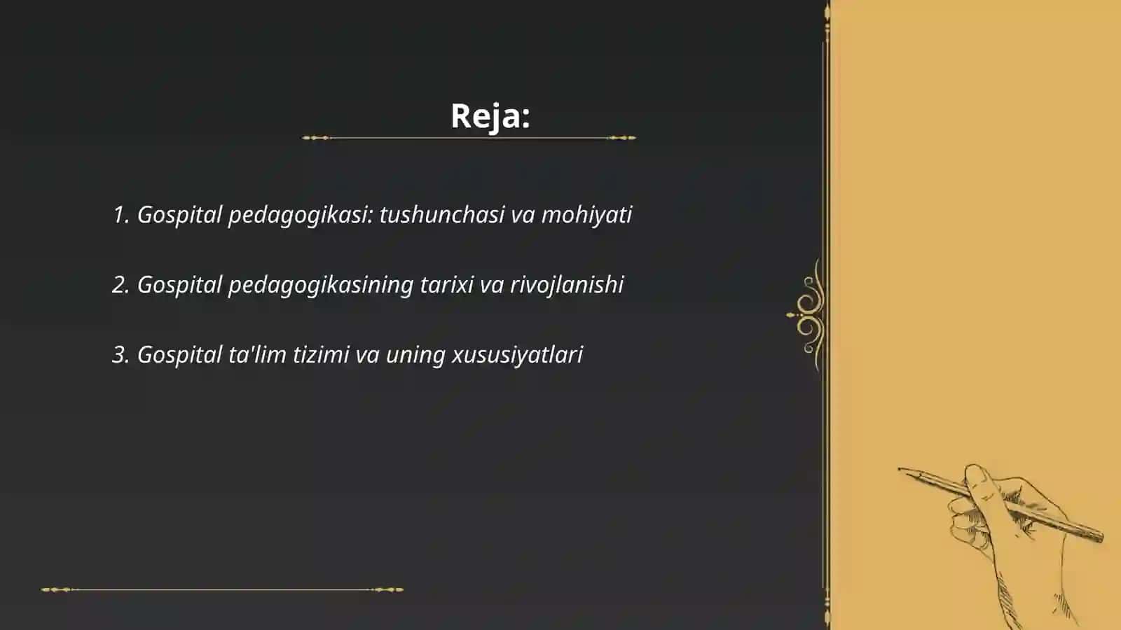Gospital pedagogikasi 2