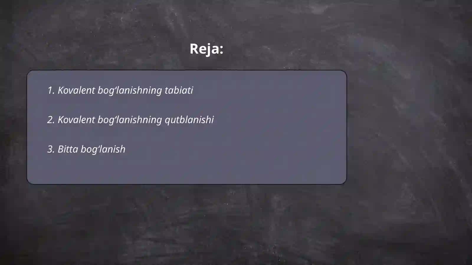 Kovalent bogʻlanishning turlari va Atom orbitallar metodi.Gibritlanish va uning turlari 2