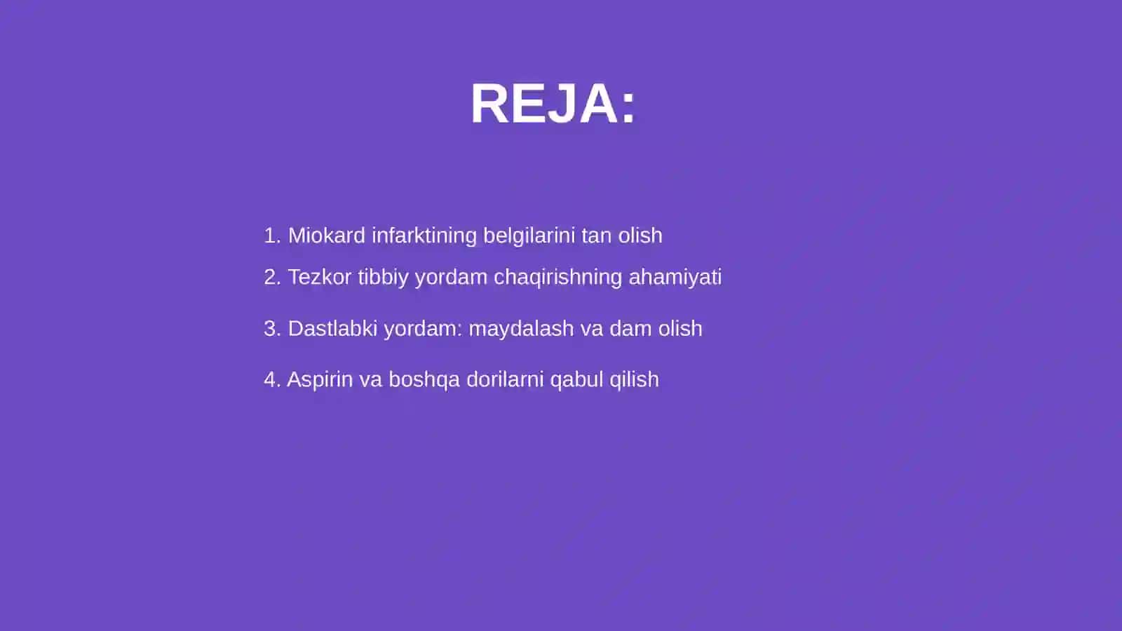 Miokard infarkt yordam choralari 2
