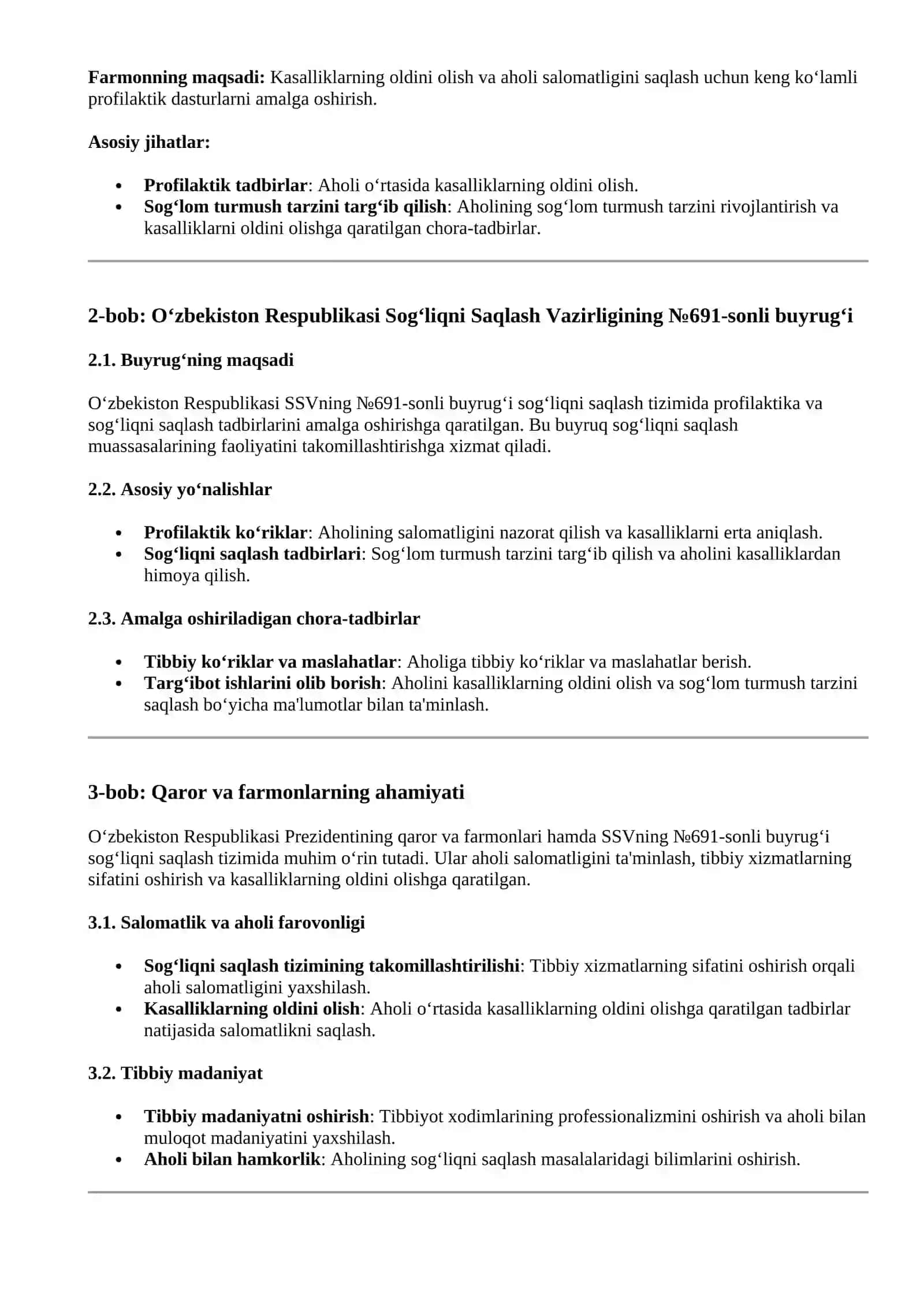 O'zbekiston Respublikasi Prezidentining qaror va farmonlari 2