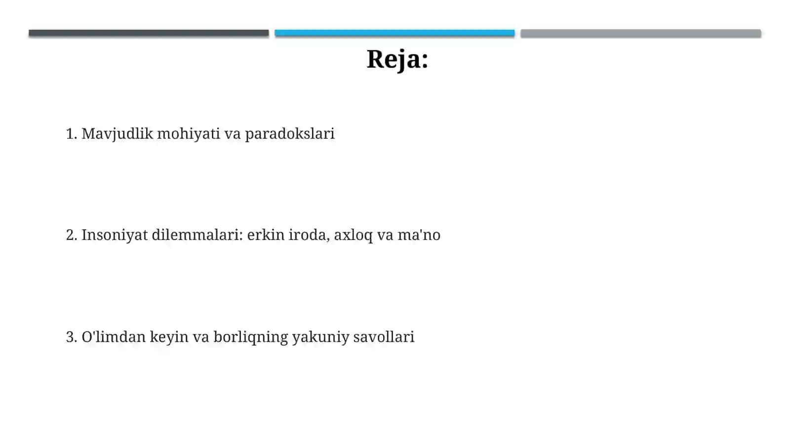 Borliq falsafasi 2
