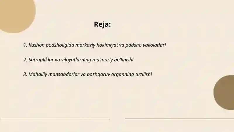 Kushon podsholigida boshqaruv tizimi 2