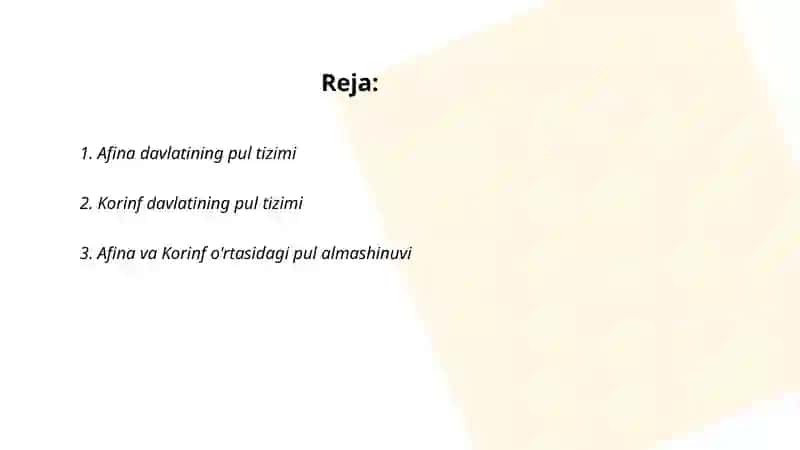 Afina va Korinfda pul tizimi 2