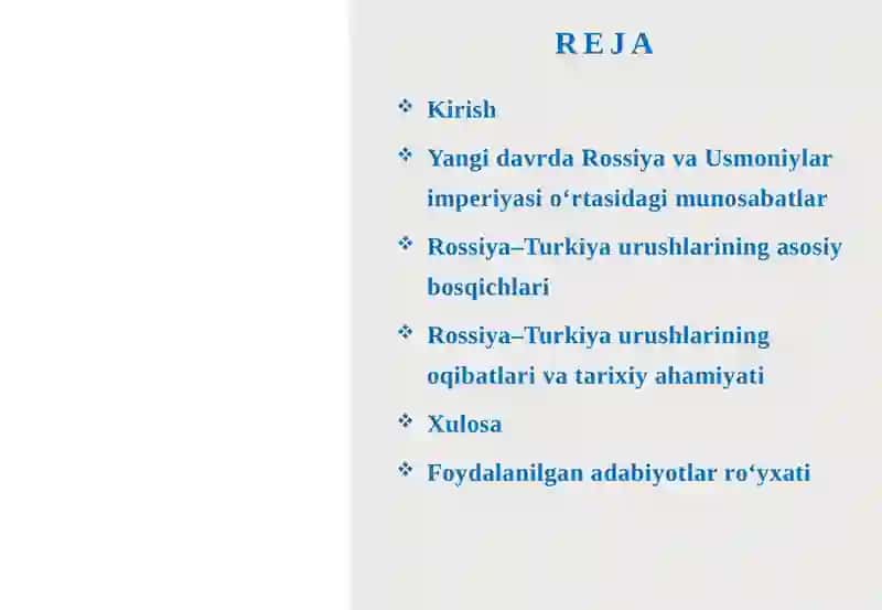 Yangidavrda Rossiya-Turkiya urushlari 2