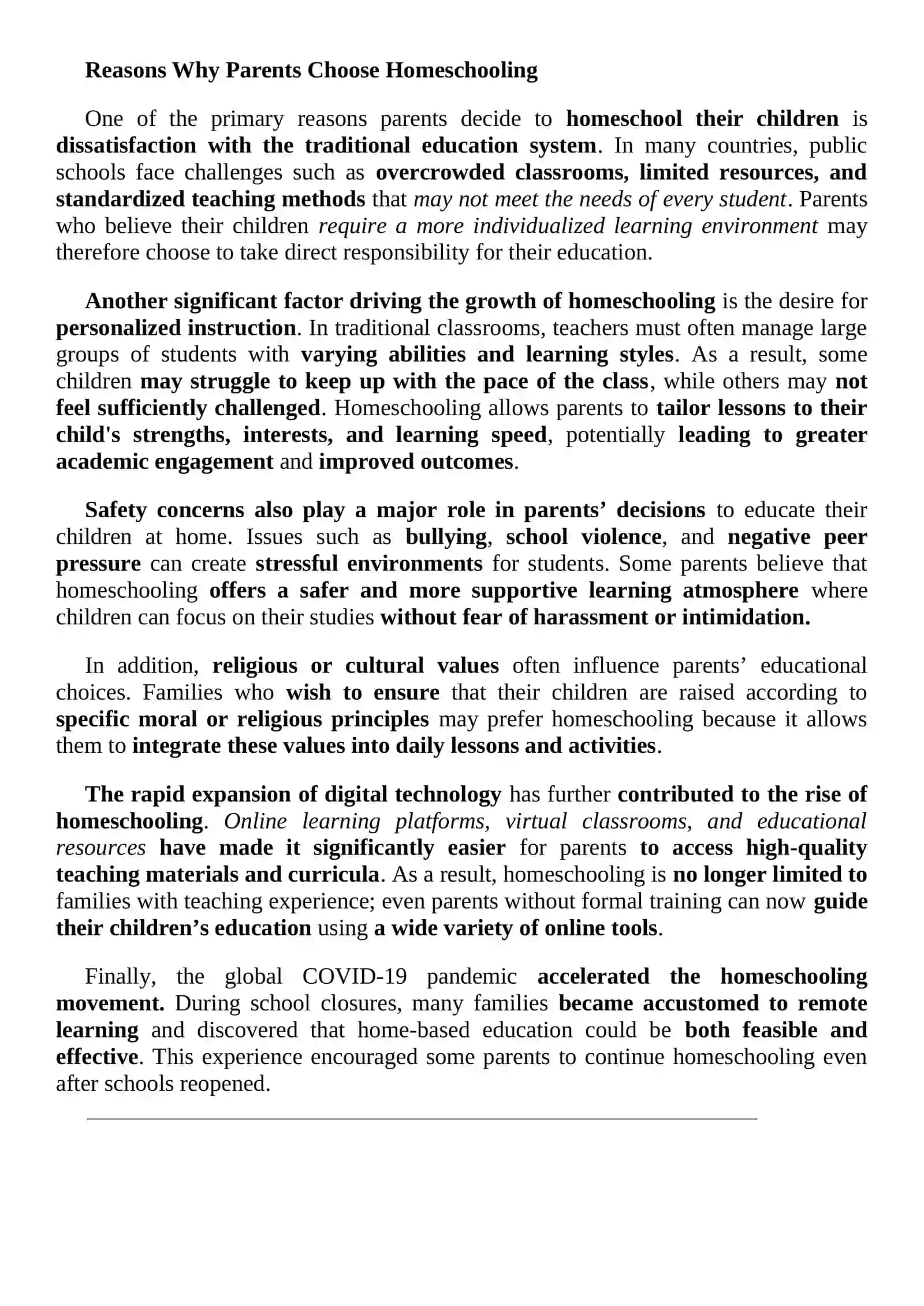 The Rise of Homeschooling: Reasons, Benefits, Challenges, and Possible Solutions 2