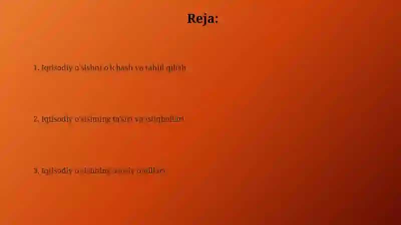 Iqtisodiy o'sishni tushunish 2