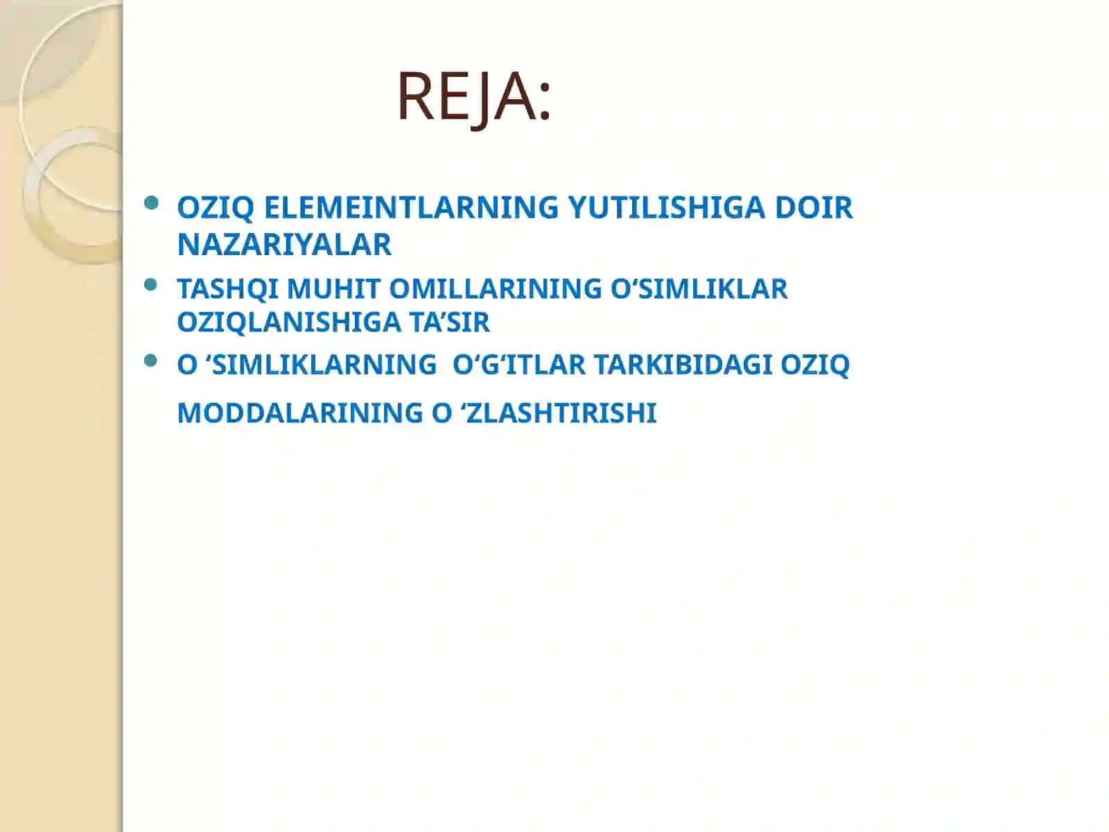 OZIQ ELEMEINTLARNING YUTILISHIGA DOIRNAZARIYALAR 2