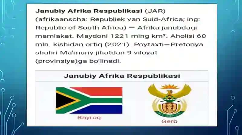 Janubiy Afrika Iqtisodiyoti.Taqdimot 2
