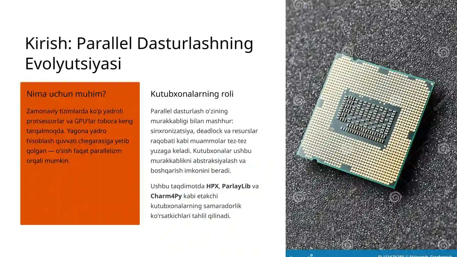 Parallel Ishlov Berish Kutubxonalari Samaradorligini Baholash 2