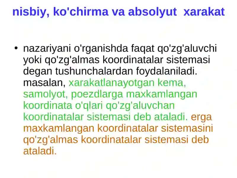 Nuqtаning murаkkаb xаrаkаti 2