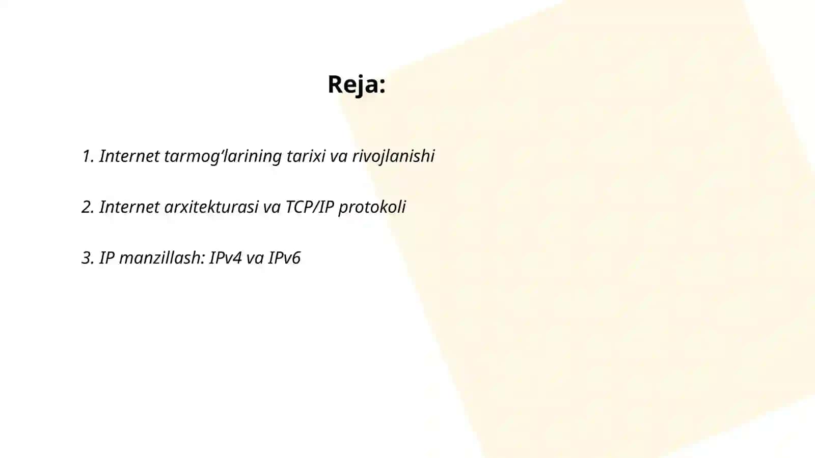 Internet tarmogʻlari 2