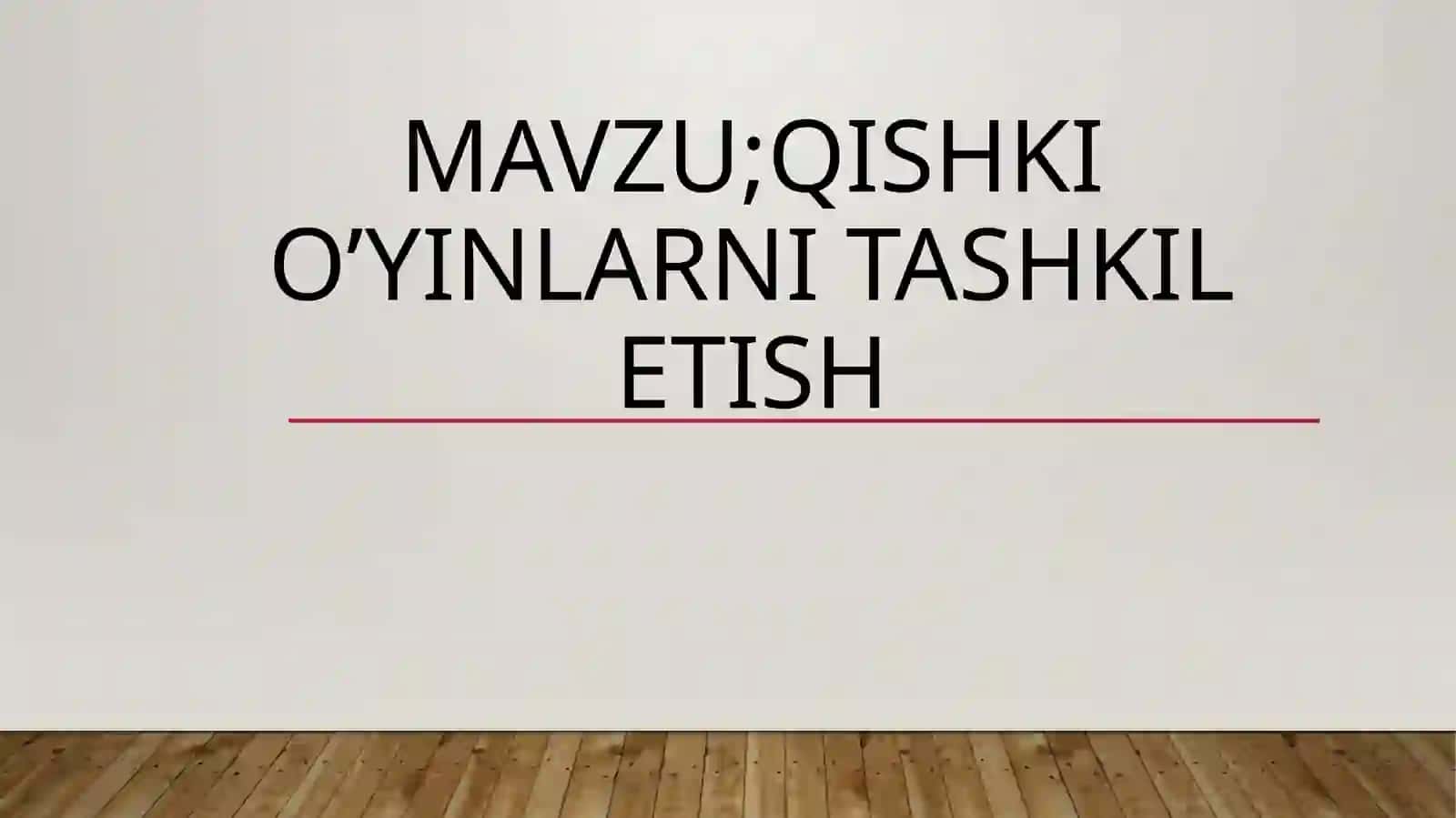 Qish o'yinlarini tashkil etish 2