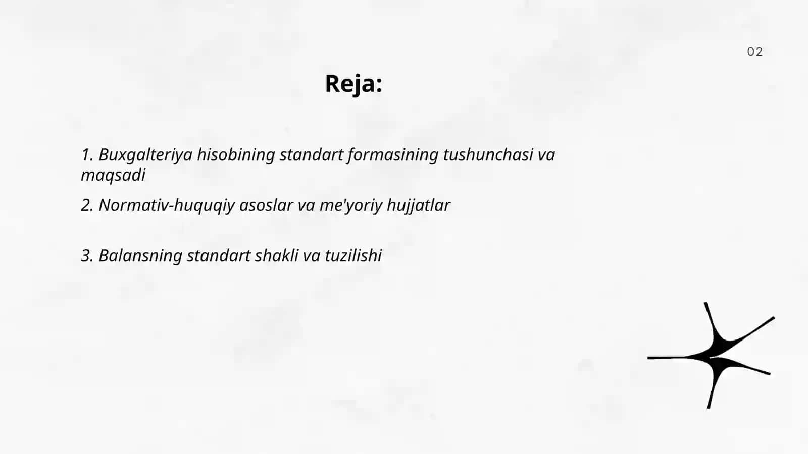 Buxgalteriya hisobining standart formasi 2