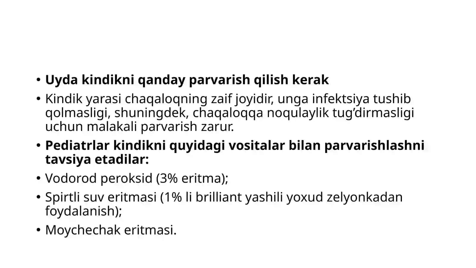 Oy kuni etib tug’ilgan chaqaloqlar va ularni parvarishlash 2
