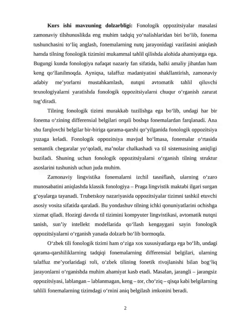 Fonologik oppozitsiyalar 2