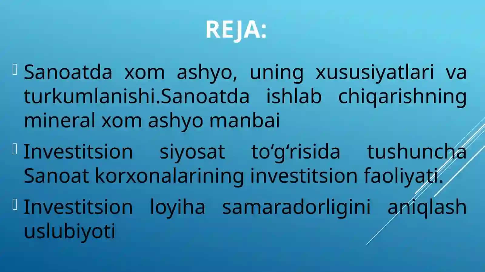 7-mavzu.O‘zbekiston sanoatining xomashyo manbai va uni joylashtirish 2