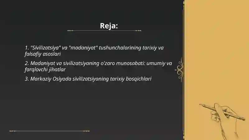 "Sivilizatsiya" va "Madaniyat" 2