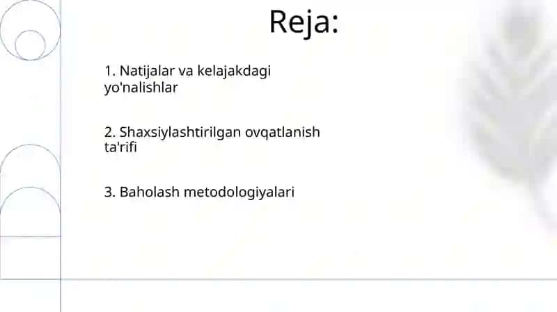 Shaxsiylashtirilgan ovqatlanish ta'rifi 2